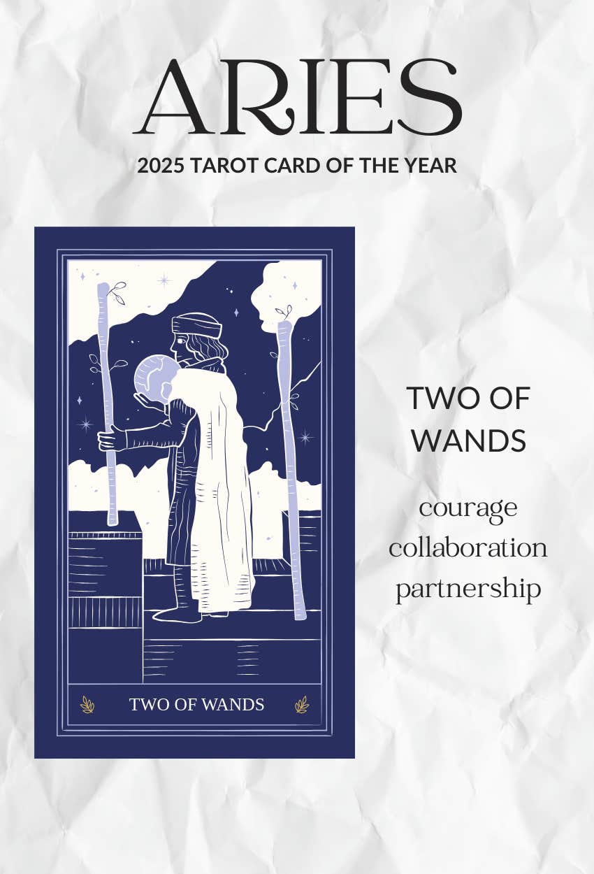 aries 2025 tarot horoscope two wands