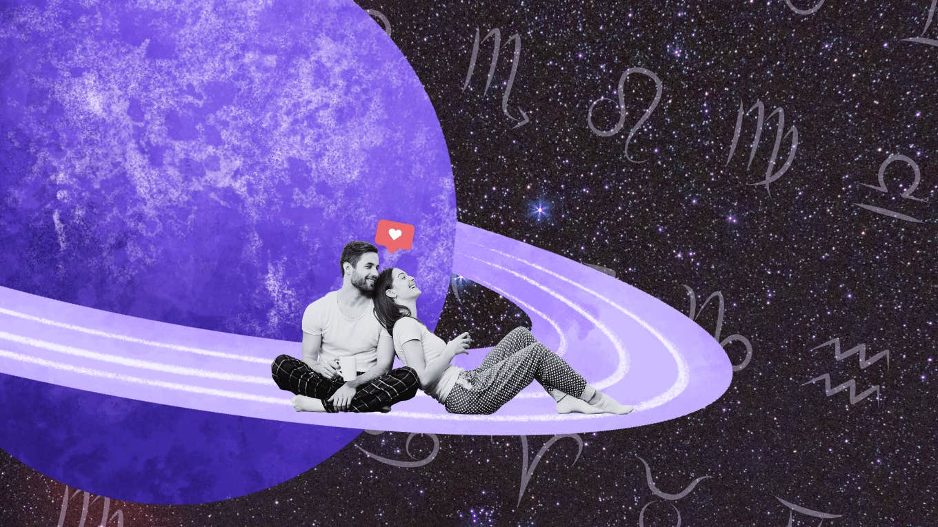 couple on saturn with zodiac signs bad luck relationships end