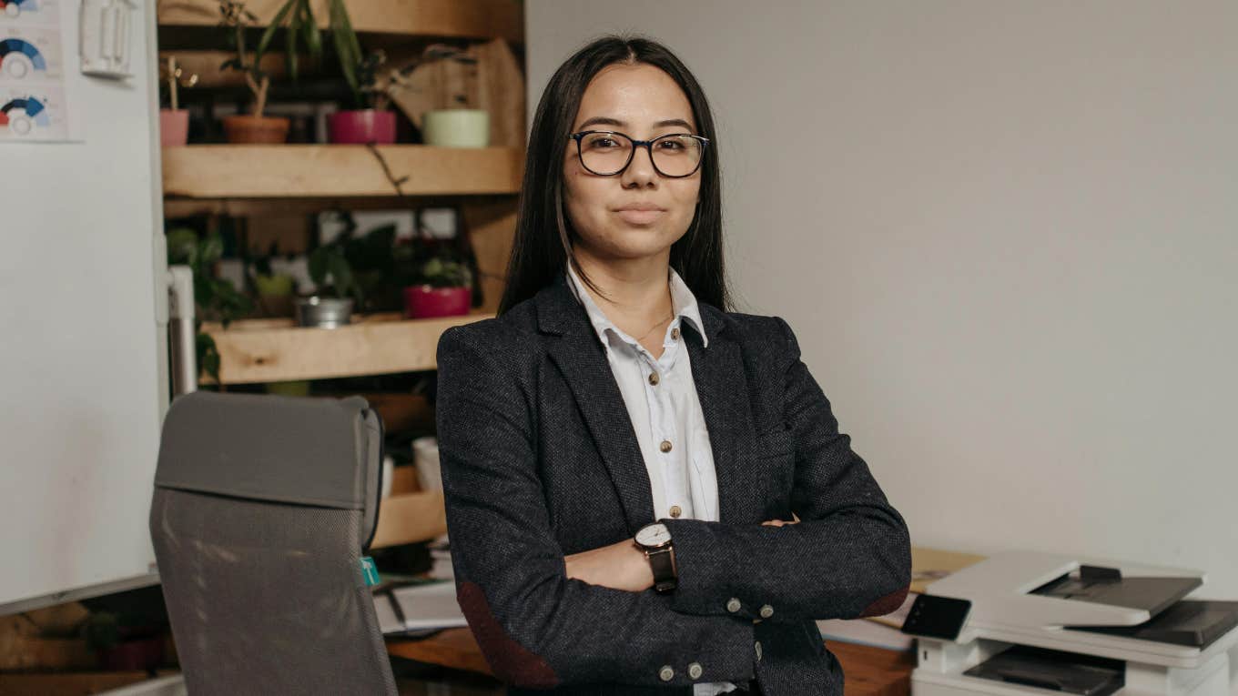 Woman with arms crossed