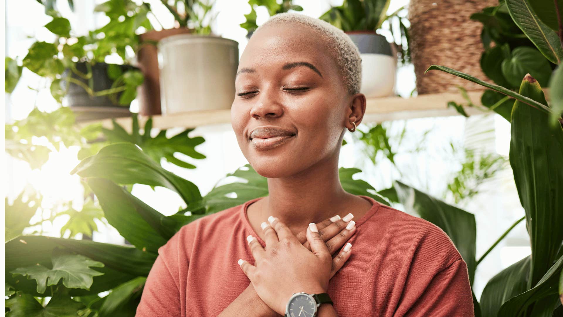 woman meditating 