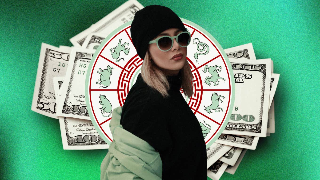 woman with chinese zodiac signs good luck money february 2025