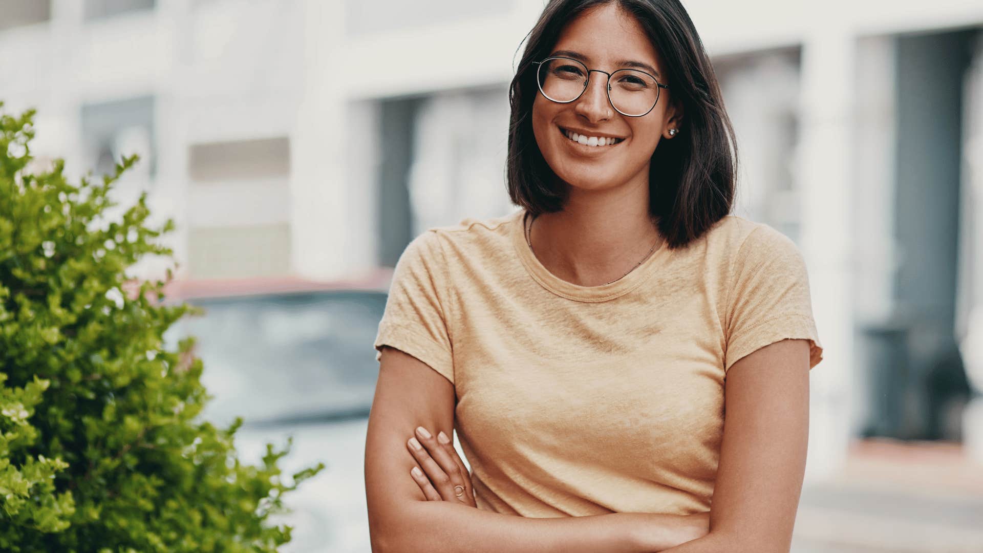 happy smiling woman