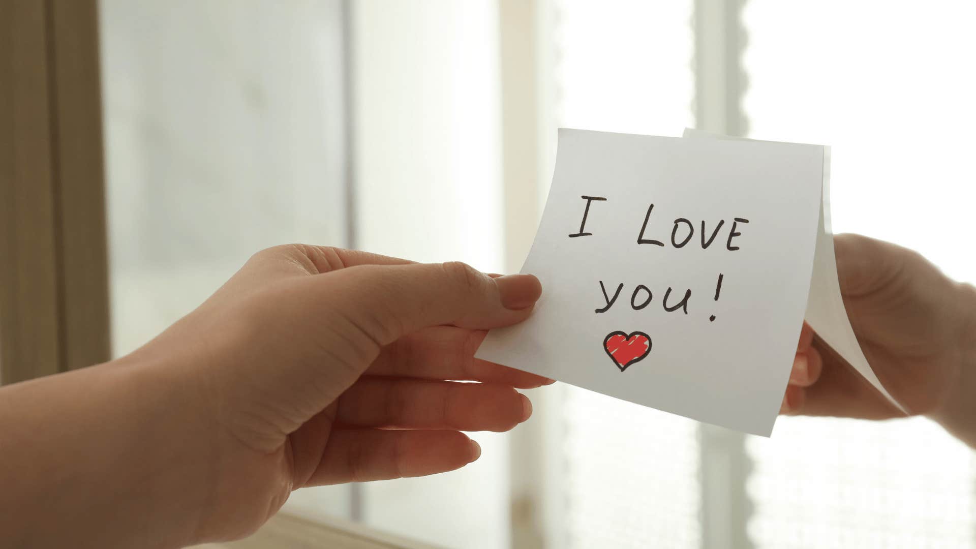 love note on a mirror