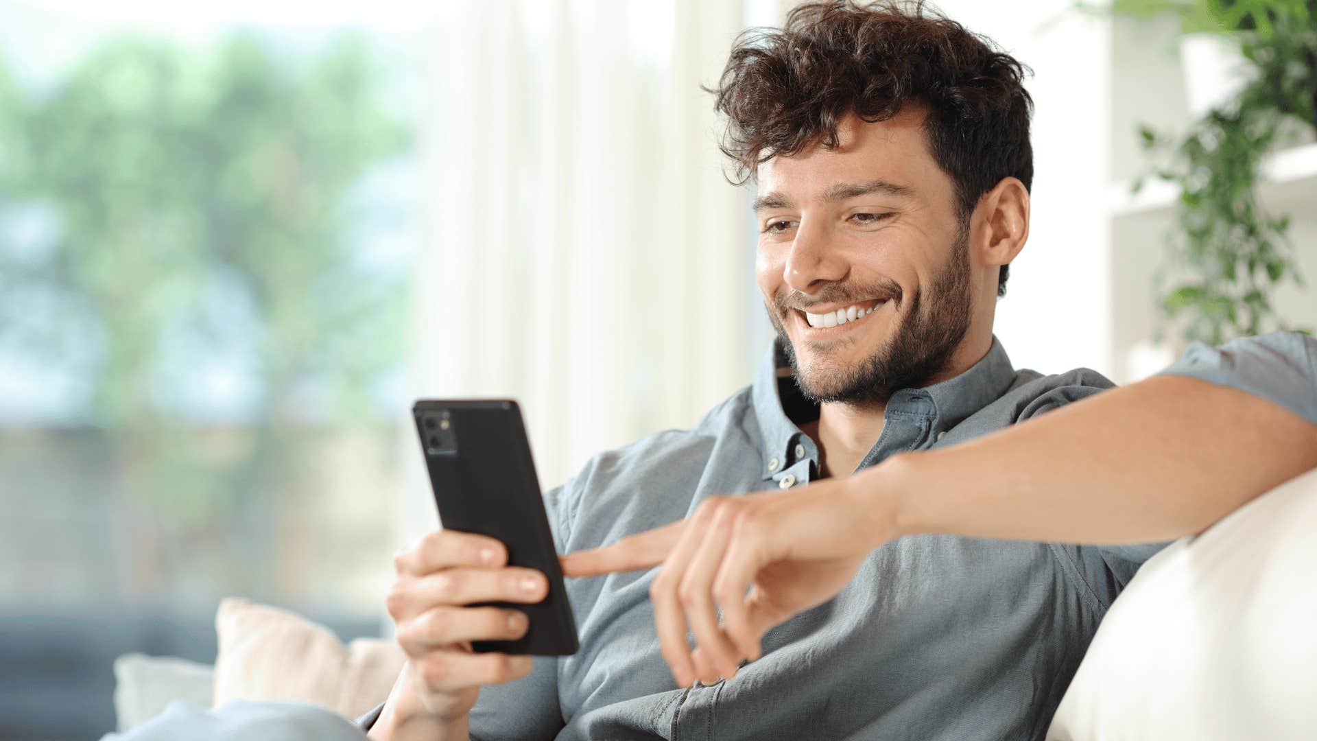 man calling family on phone