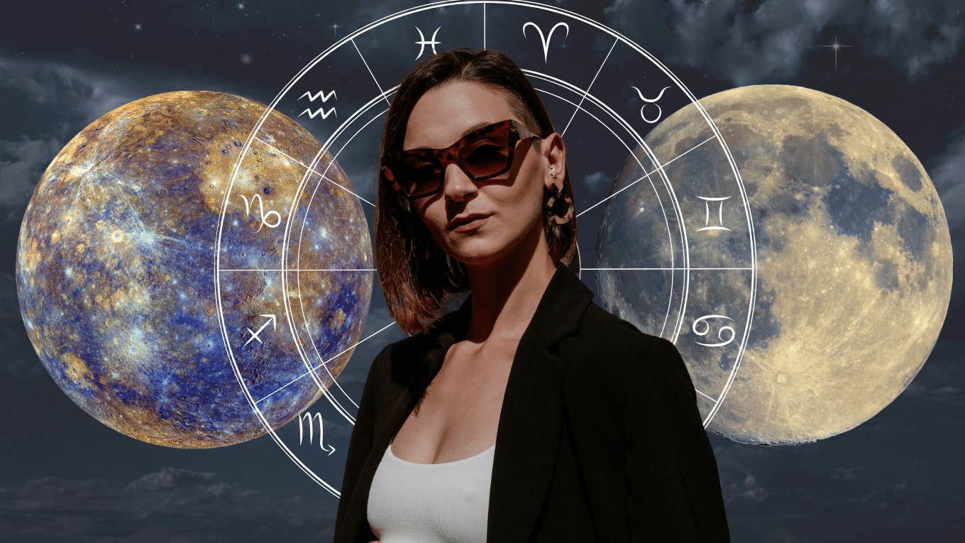 woman wearing sunglasses daily horoscope january 5, 2025 moon square mercury