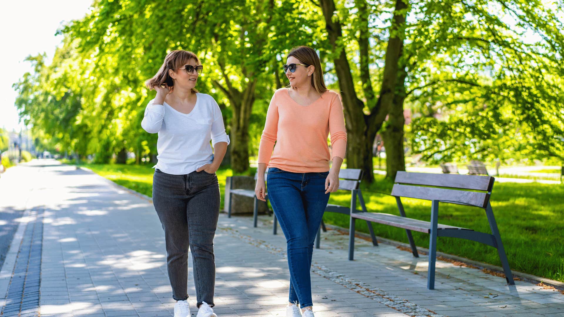 people walking in park