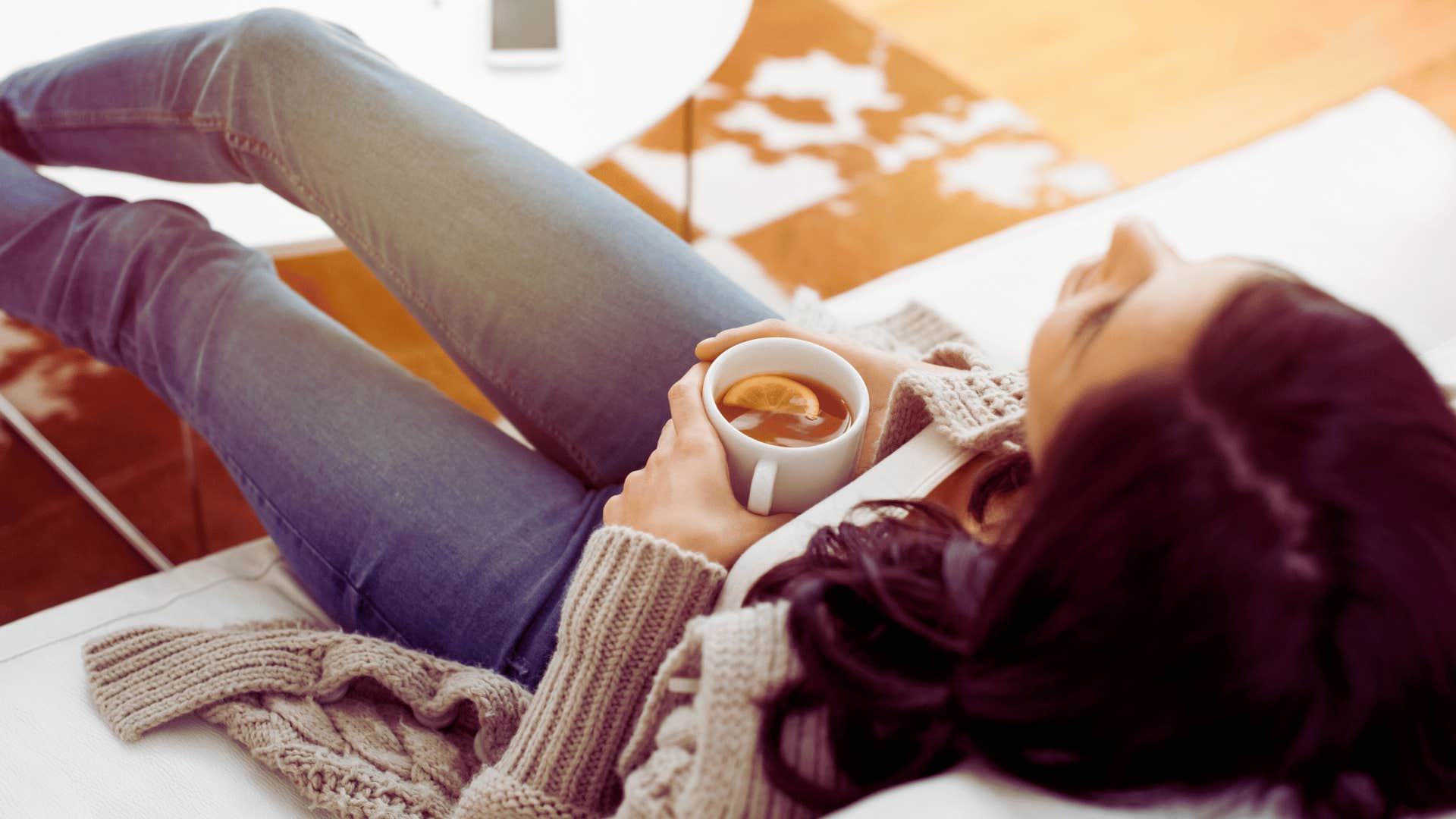 woman relaxing after learning to stop forcing things