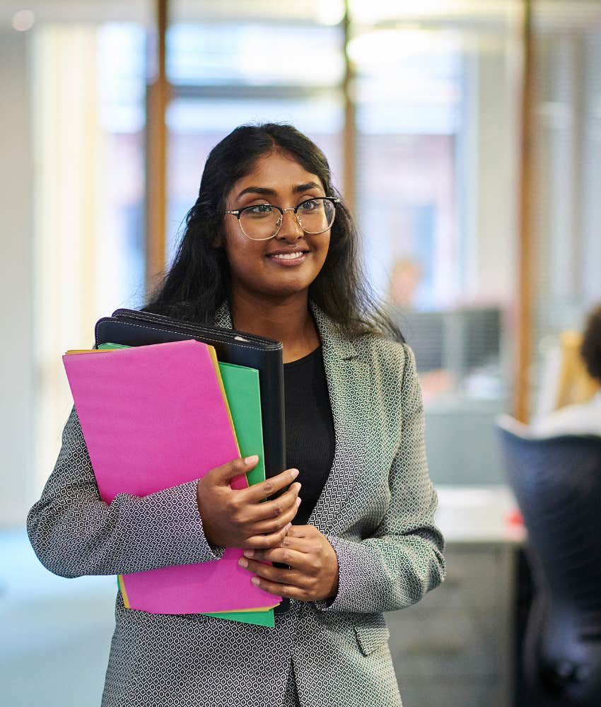 employee who feels happy at work