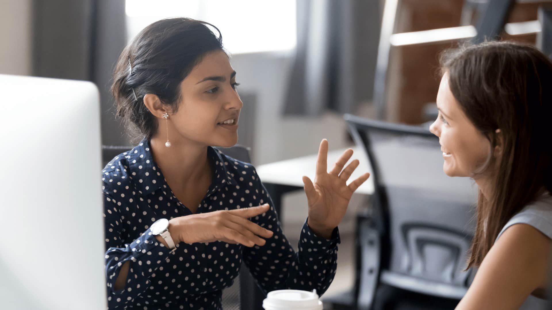 woman talking with her hands