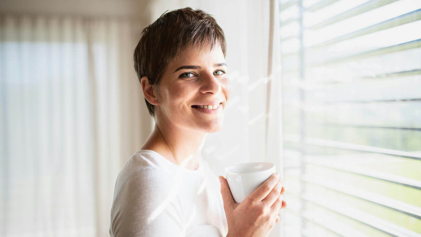 Woman feeling great about herself.