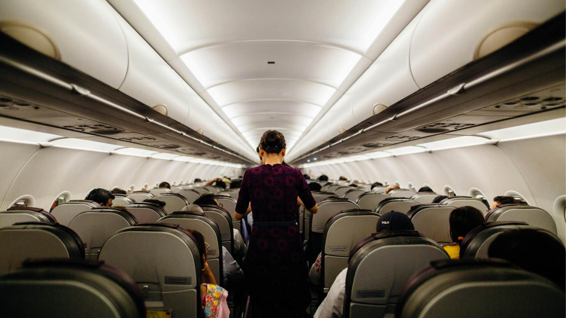 Person, standing, aisle