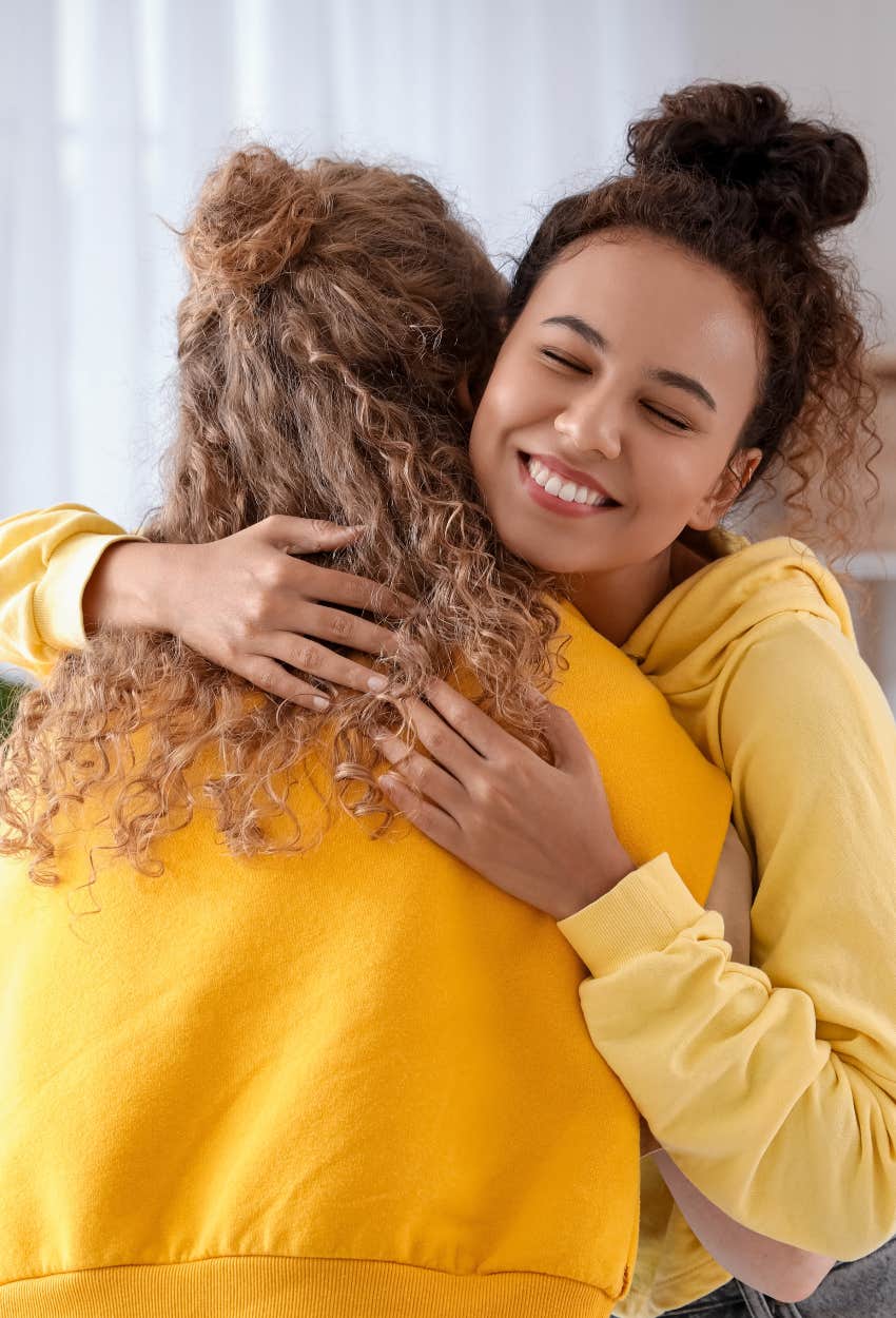 Friends hugging for ultimate biohack simon sinek