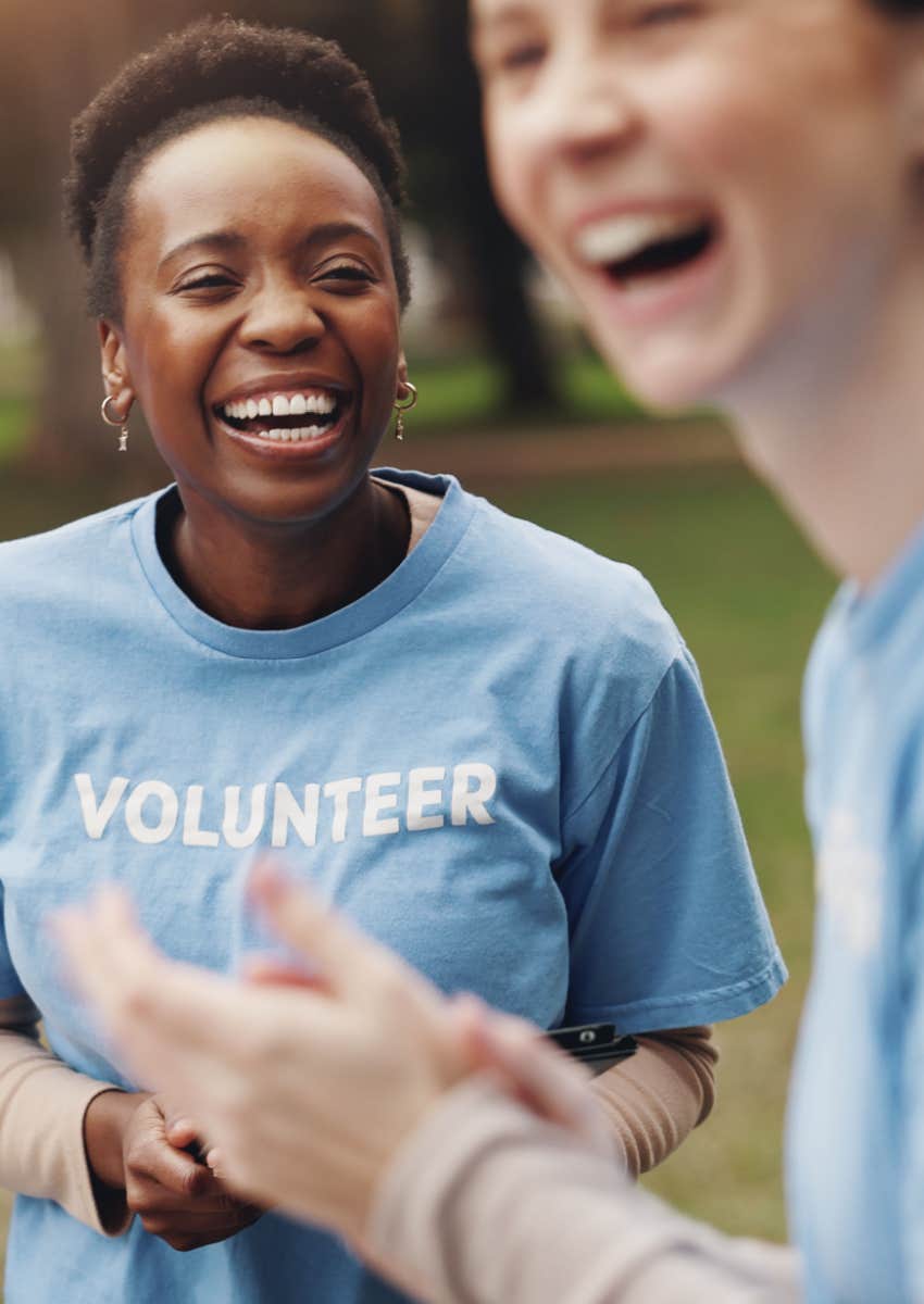 Girl volunteering