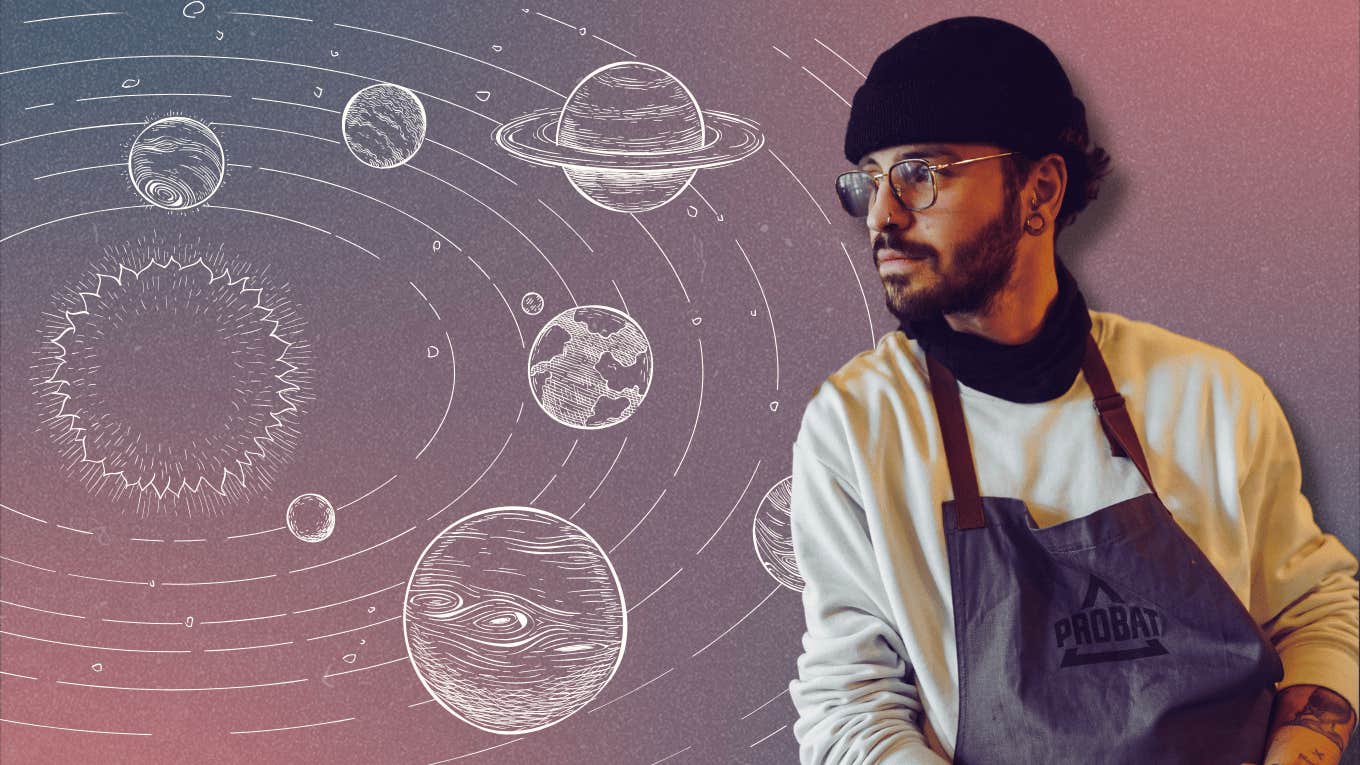 man looking at planets in important dates february 2025 astrology