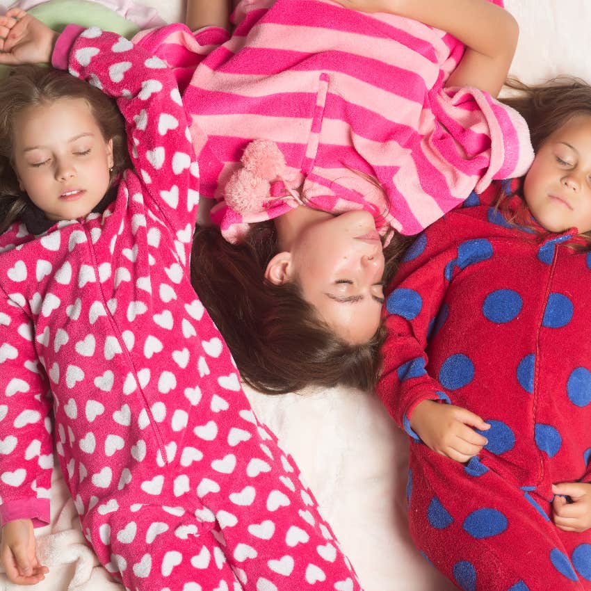 Kids having a sleepover