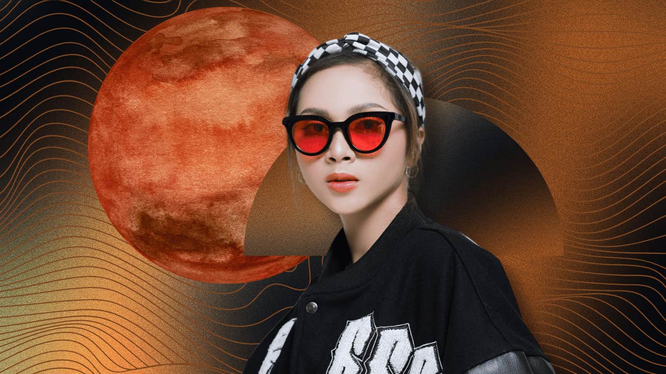 woman wearing sunglasses mars retrograde cancer life lesson january 6-12, 2025