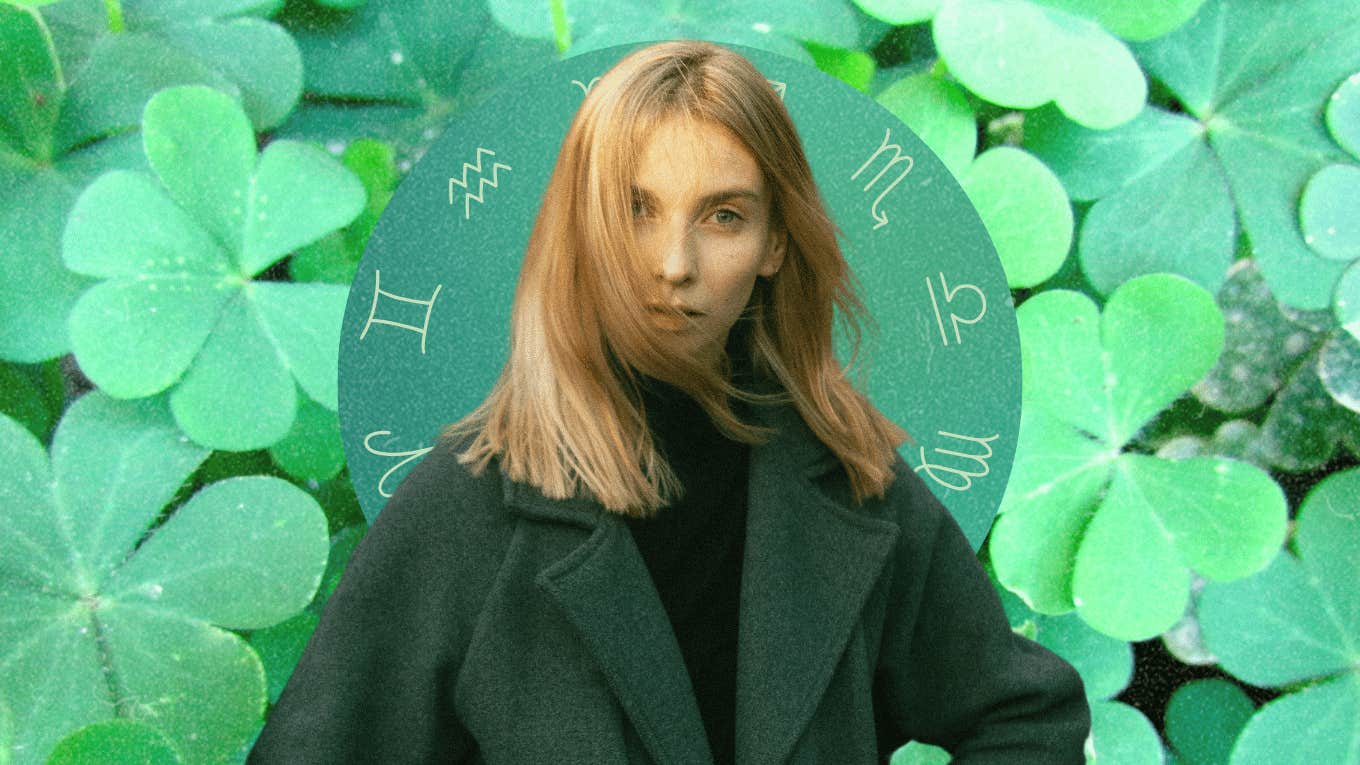 woman with lucky clovers zodiac signs february 3, 2025