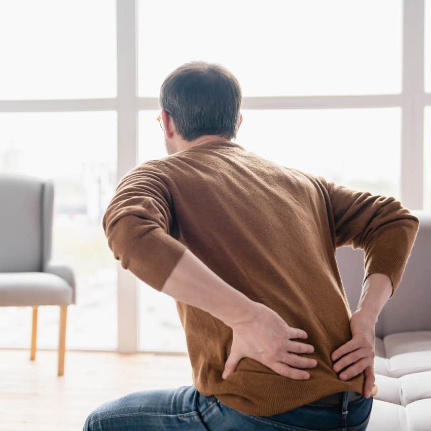 Man with lower back pain