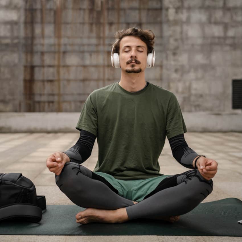 man meditating 