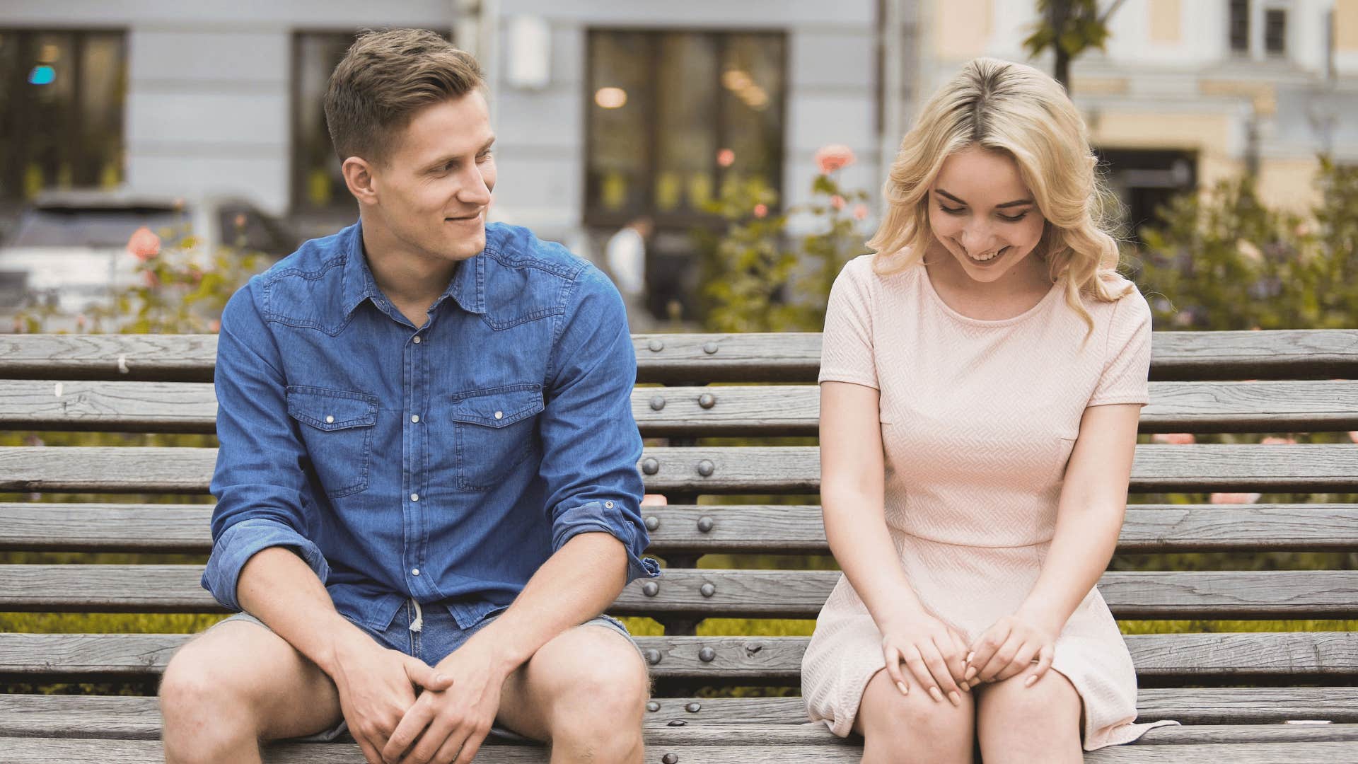 couple sitting on bench