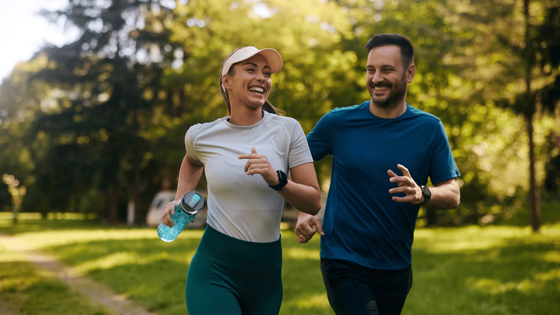 couple running together