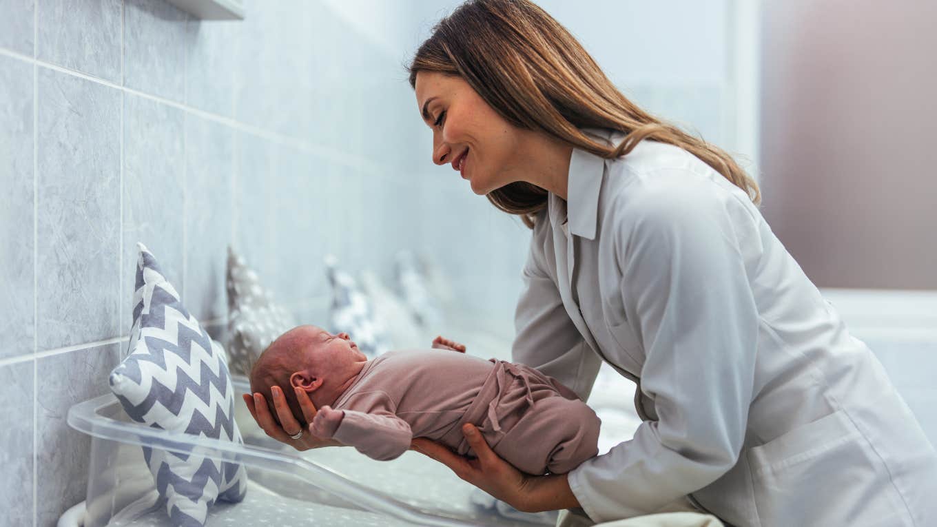 newborn baby in the hospital