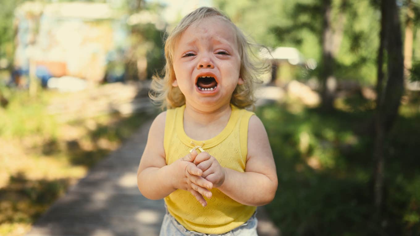 Toddler having a tantrum