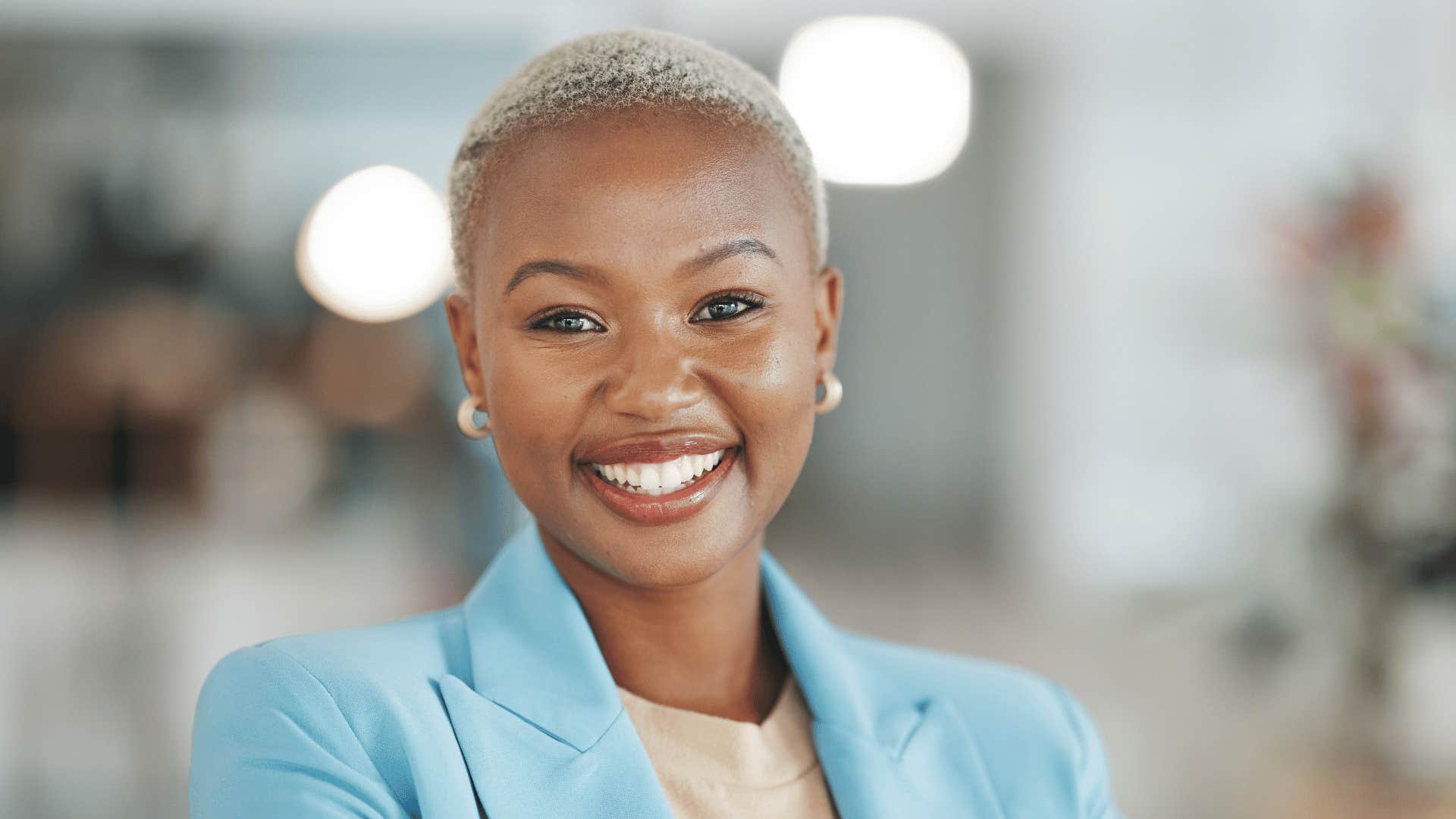 ambitious young woman smiling