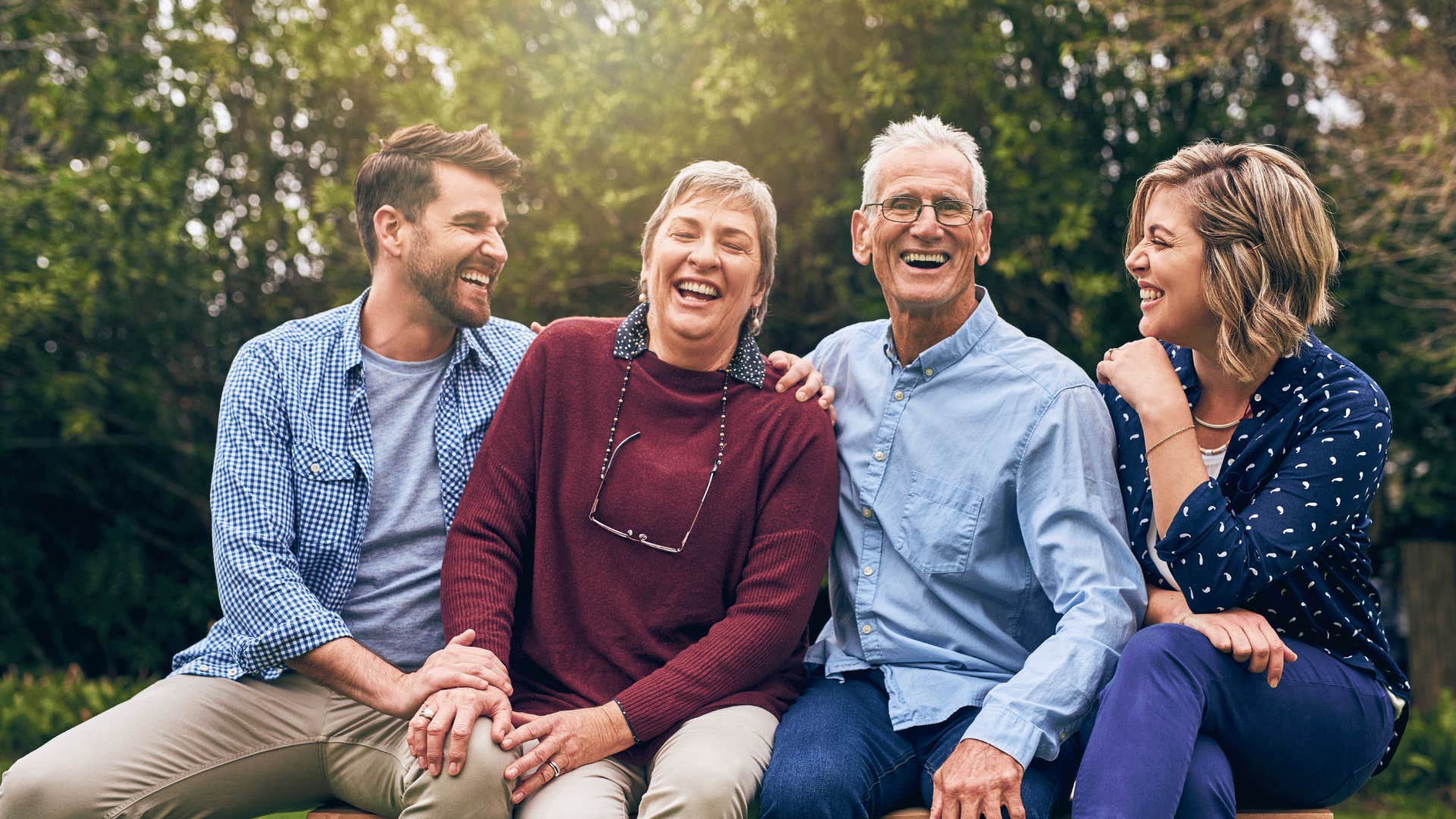 smiling happy family