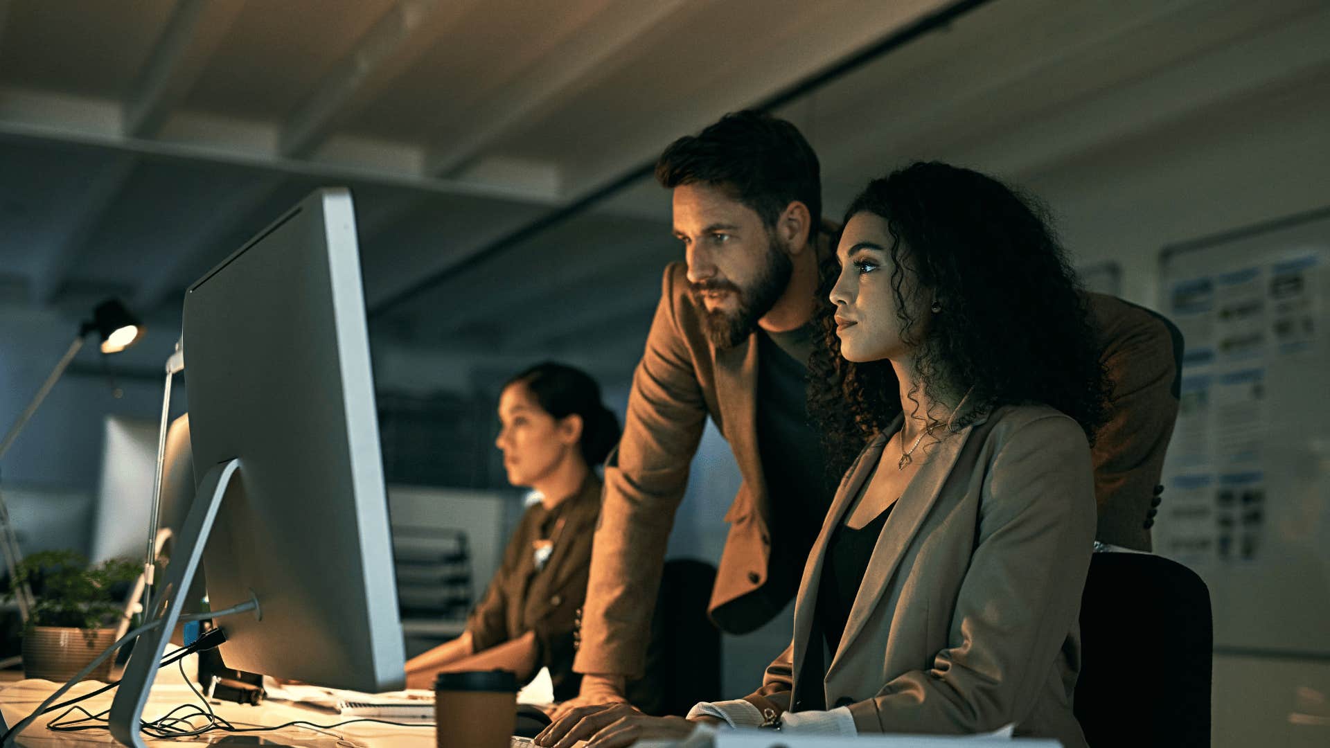 people working on computer