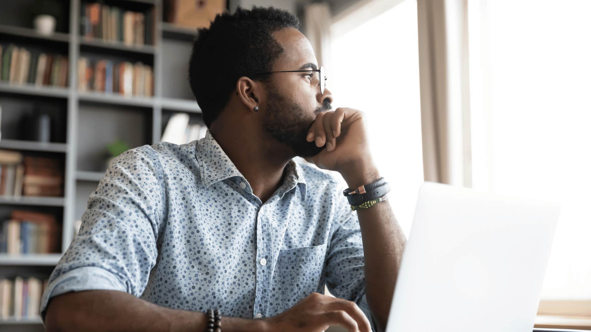 man born on 1, 7, 11, 13, 24, 26, 28, 31 reflecting on deeper meaning while working