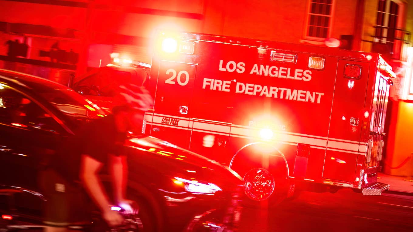 Los Angeles fire department responding to the Palisades Fire