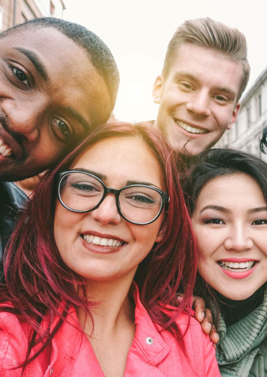 People smiling at camera