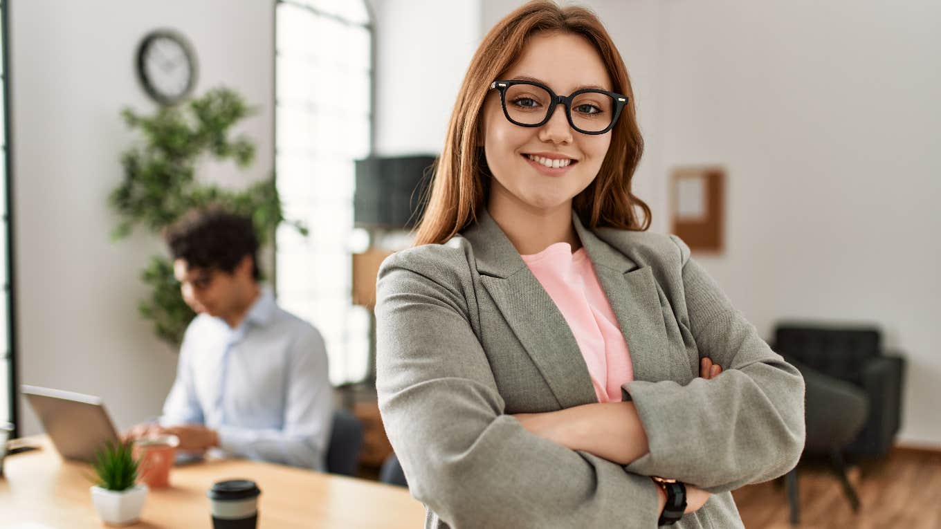 Successful woman at work