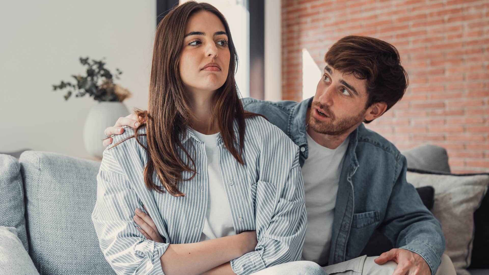 woman annoyed that man derailed her conversation