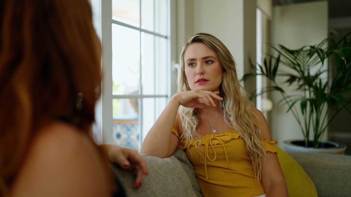 two women having a difficult conversation