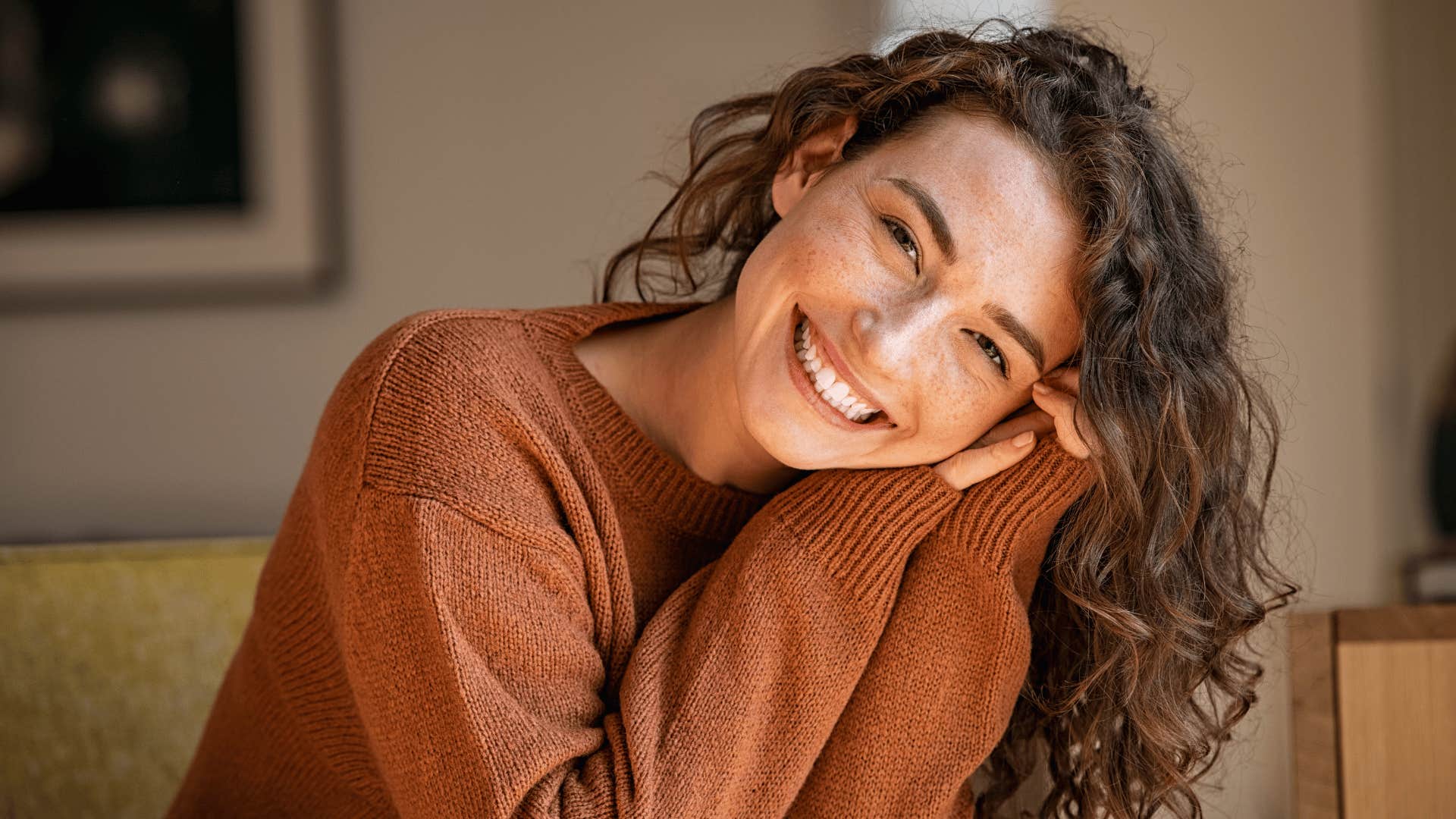 woman smiling at camera