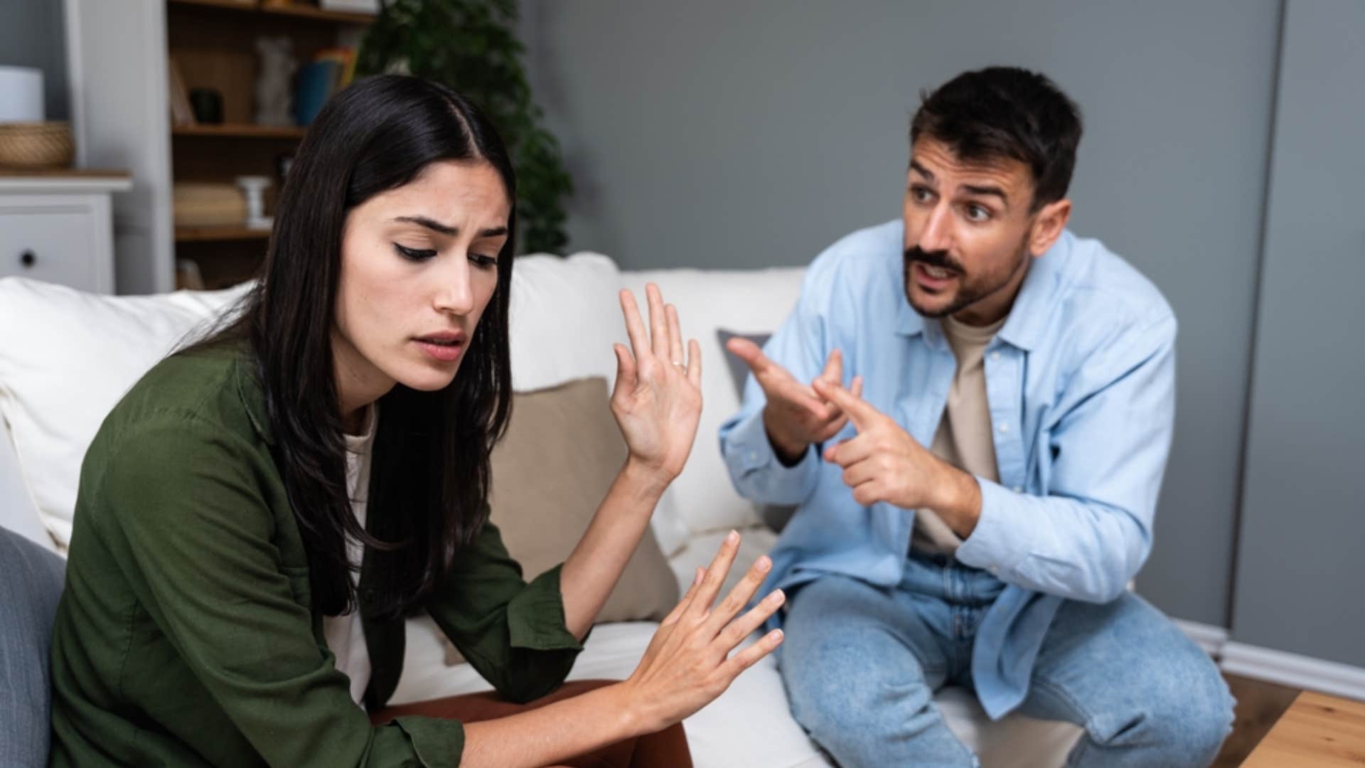 man and woman arguing 