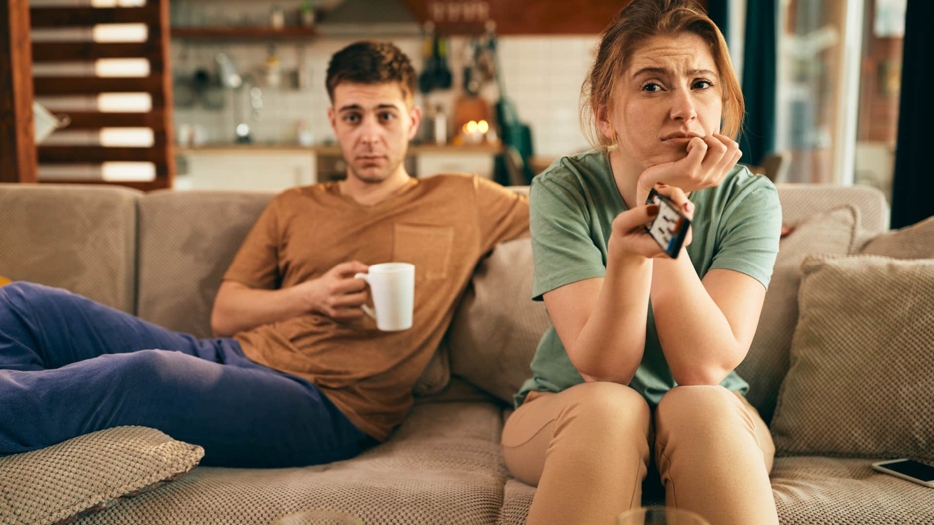 couple watching tv