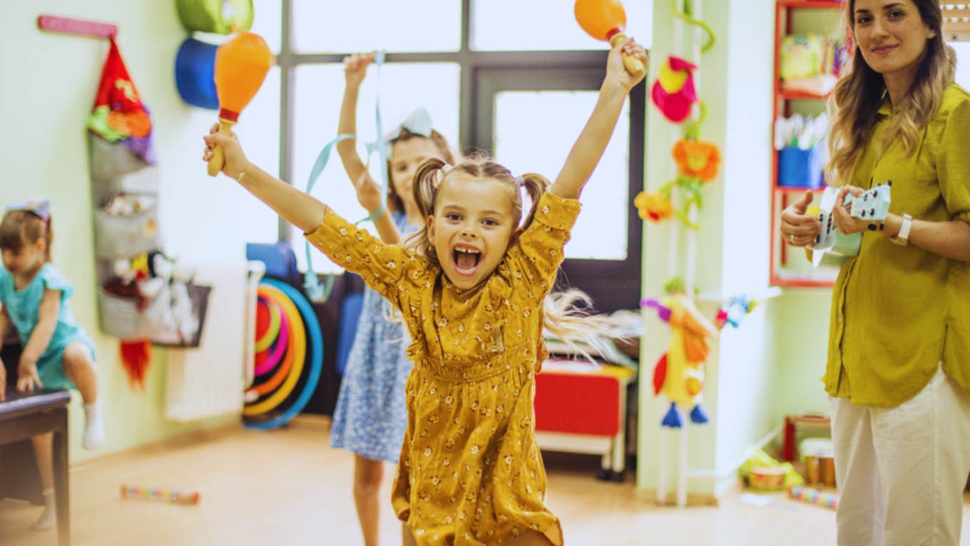 students celebrating at class party