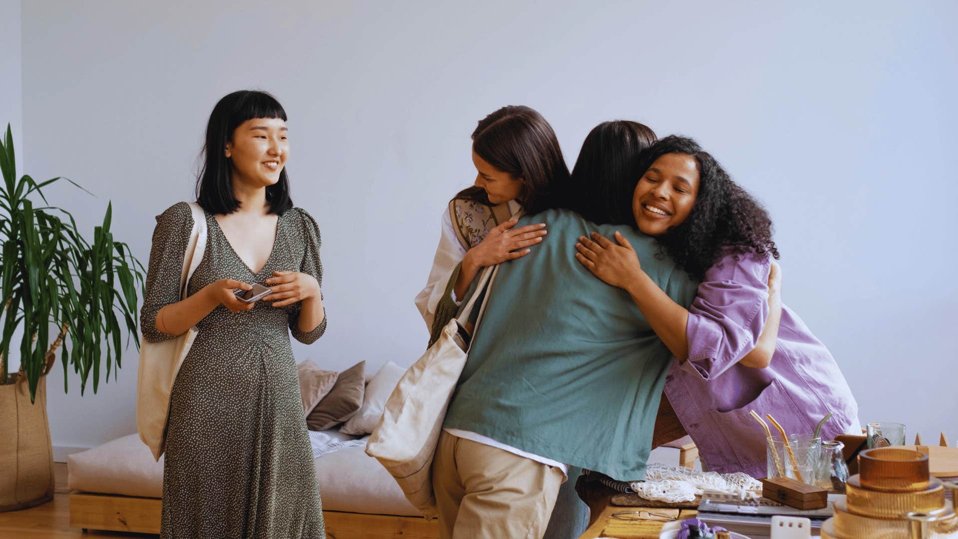 group of women being kind to one another