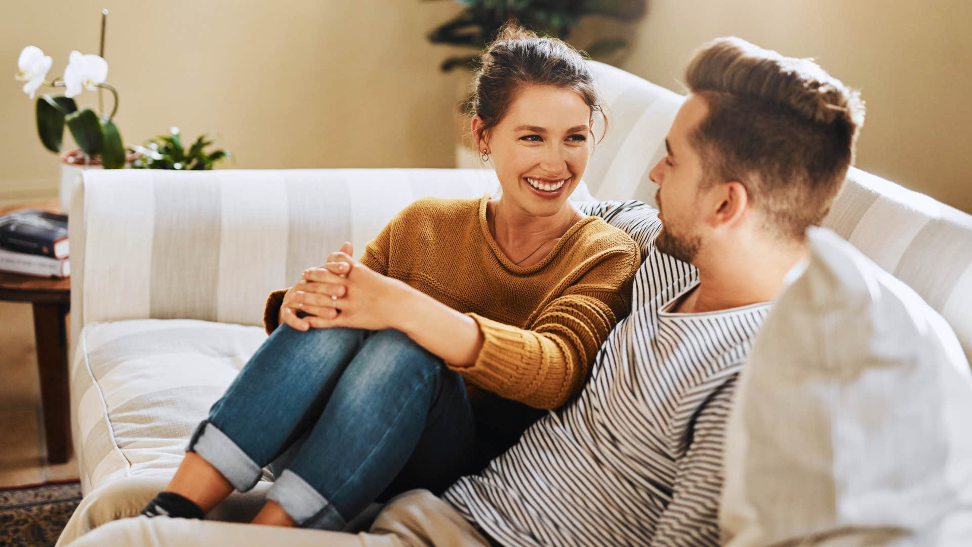 man and woman who feel safe with each other