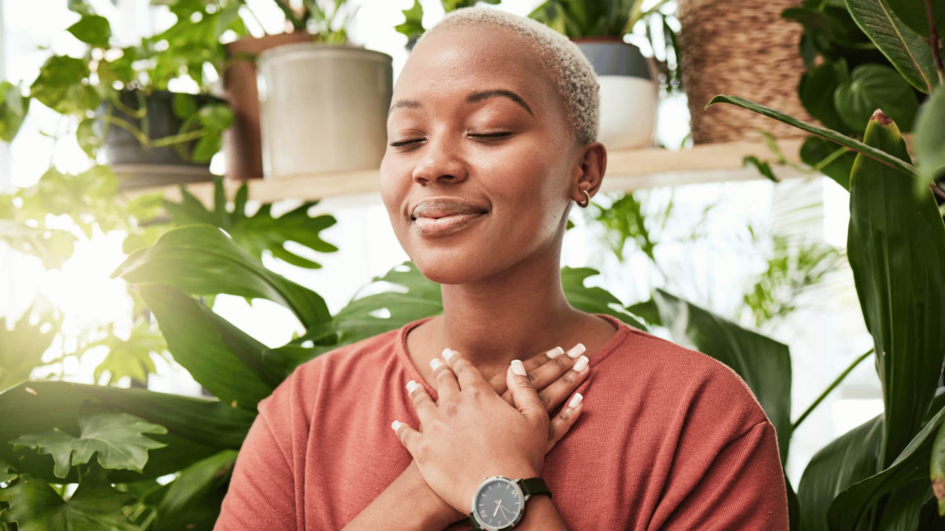 woman meditating 