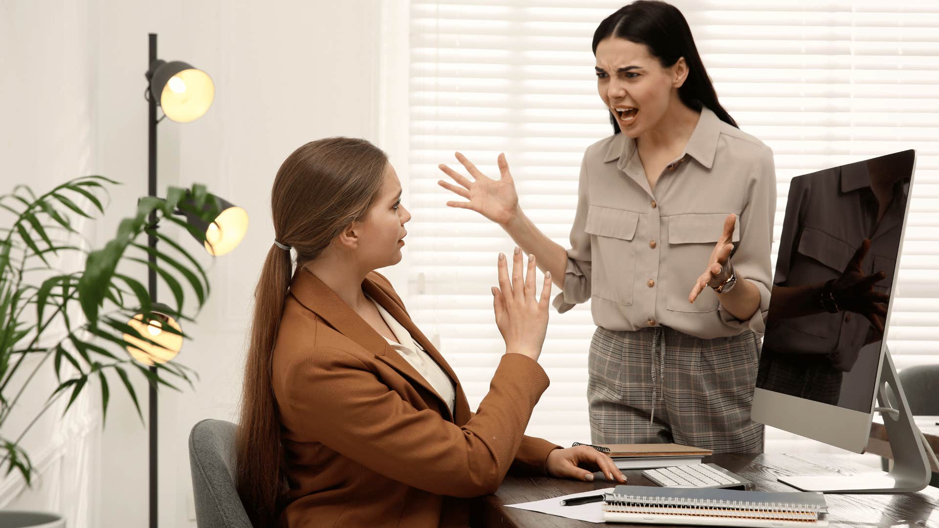 woman yelling at another woman