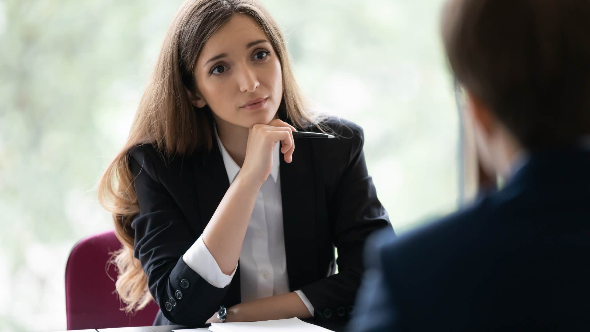 Woman using silence to negotiate 