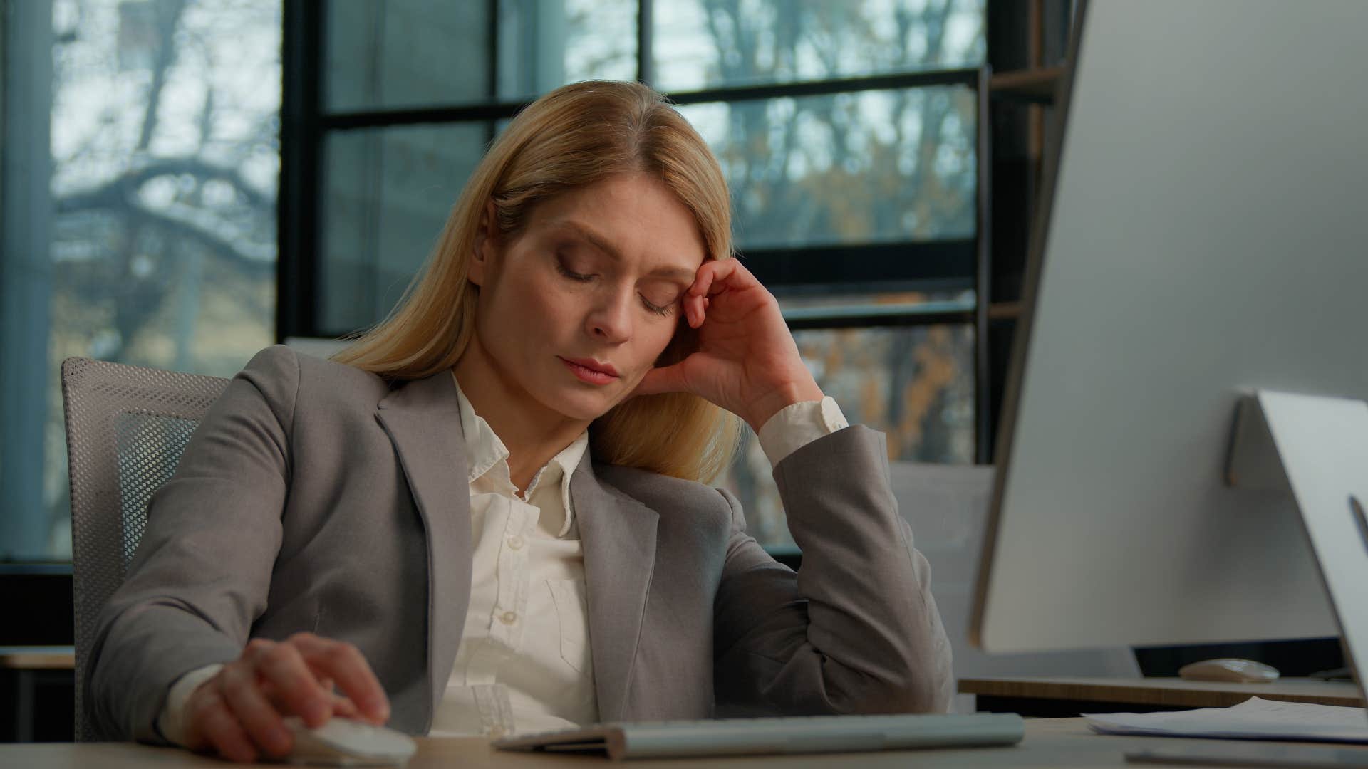 Woman dealing with a setback at work