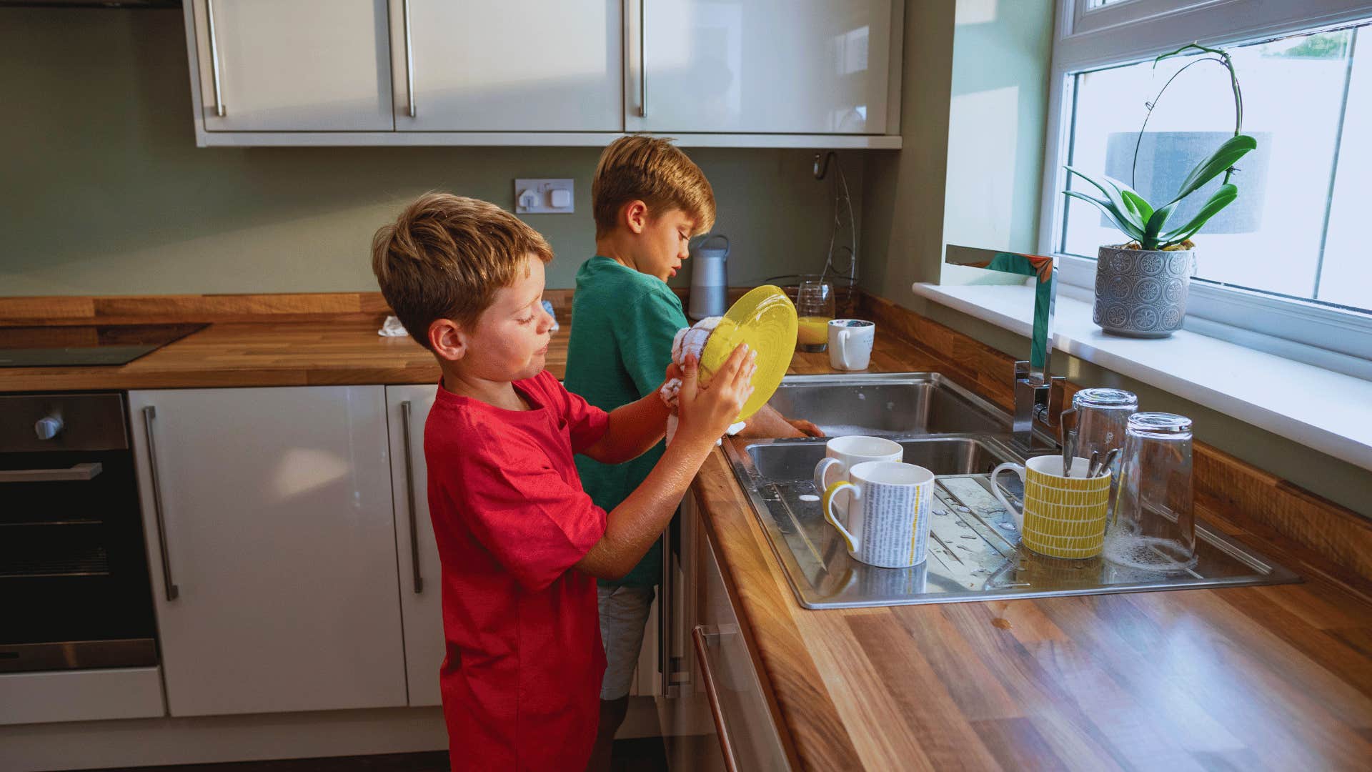 kids doing mandatory household chores