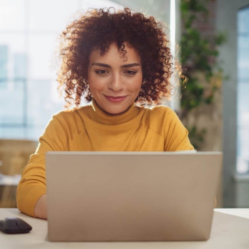 woman working at computer 