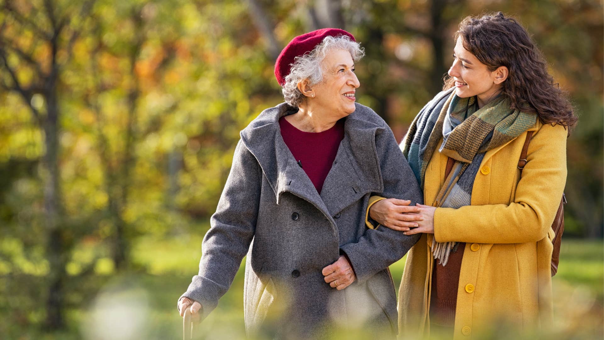 woman being compassionate to an older woman