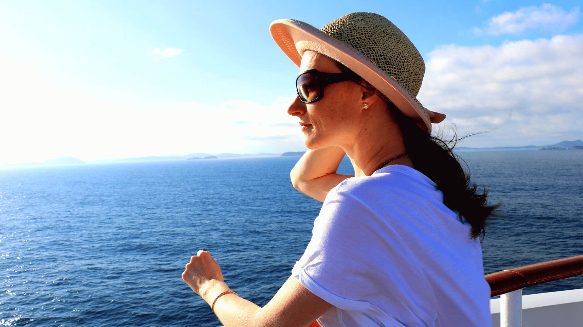 woman looking out the sea